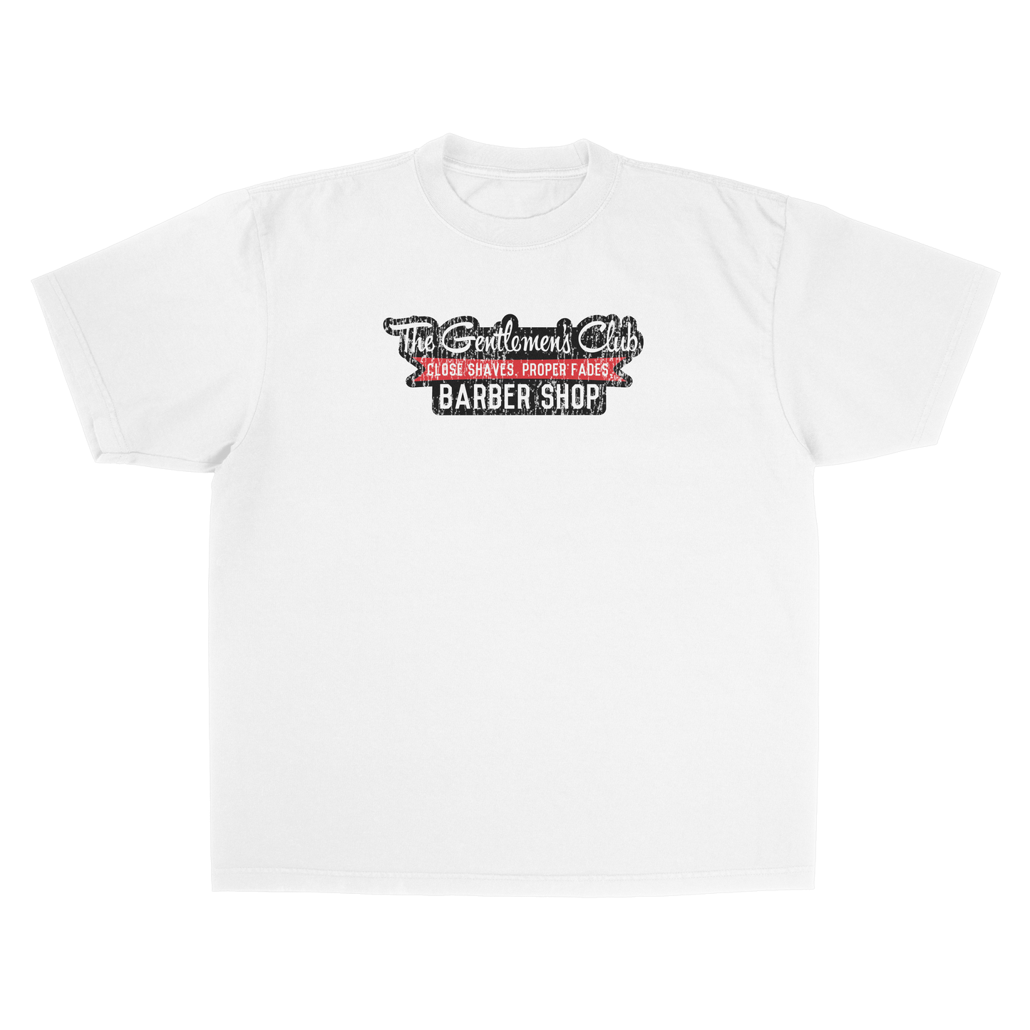 Gentlemens Club Barbershop LIMITED TEE VINTAGE WHITE
