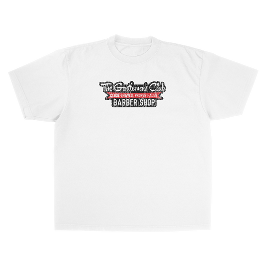 Gentlemens Club Barbershop LIMITED TEE VINTAGE WHITE