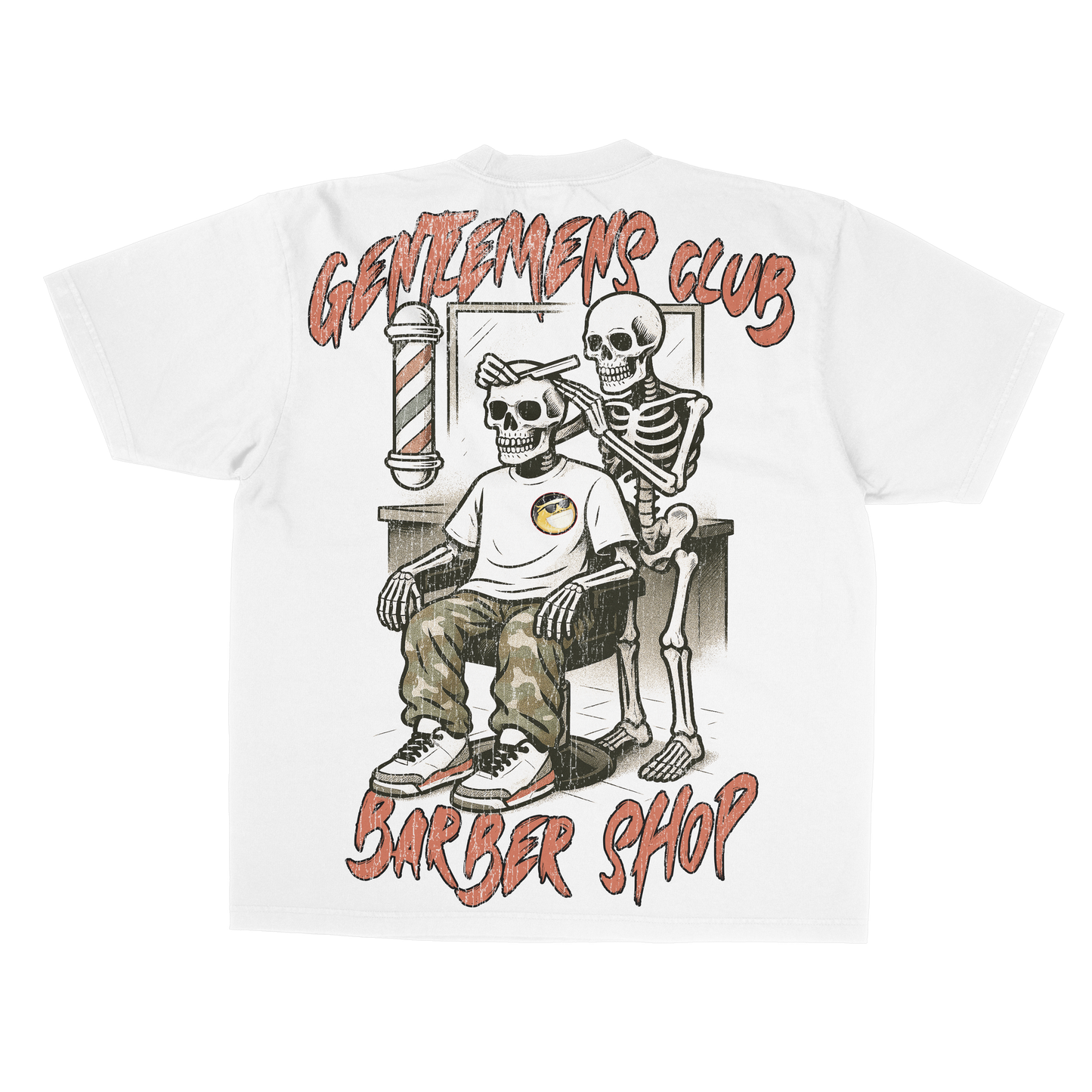 Gentlemens Club Barbershop LIMITED TEE VINTAGE WHITE